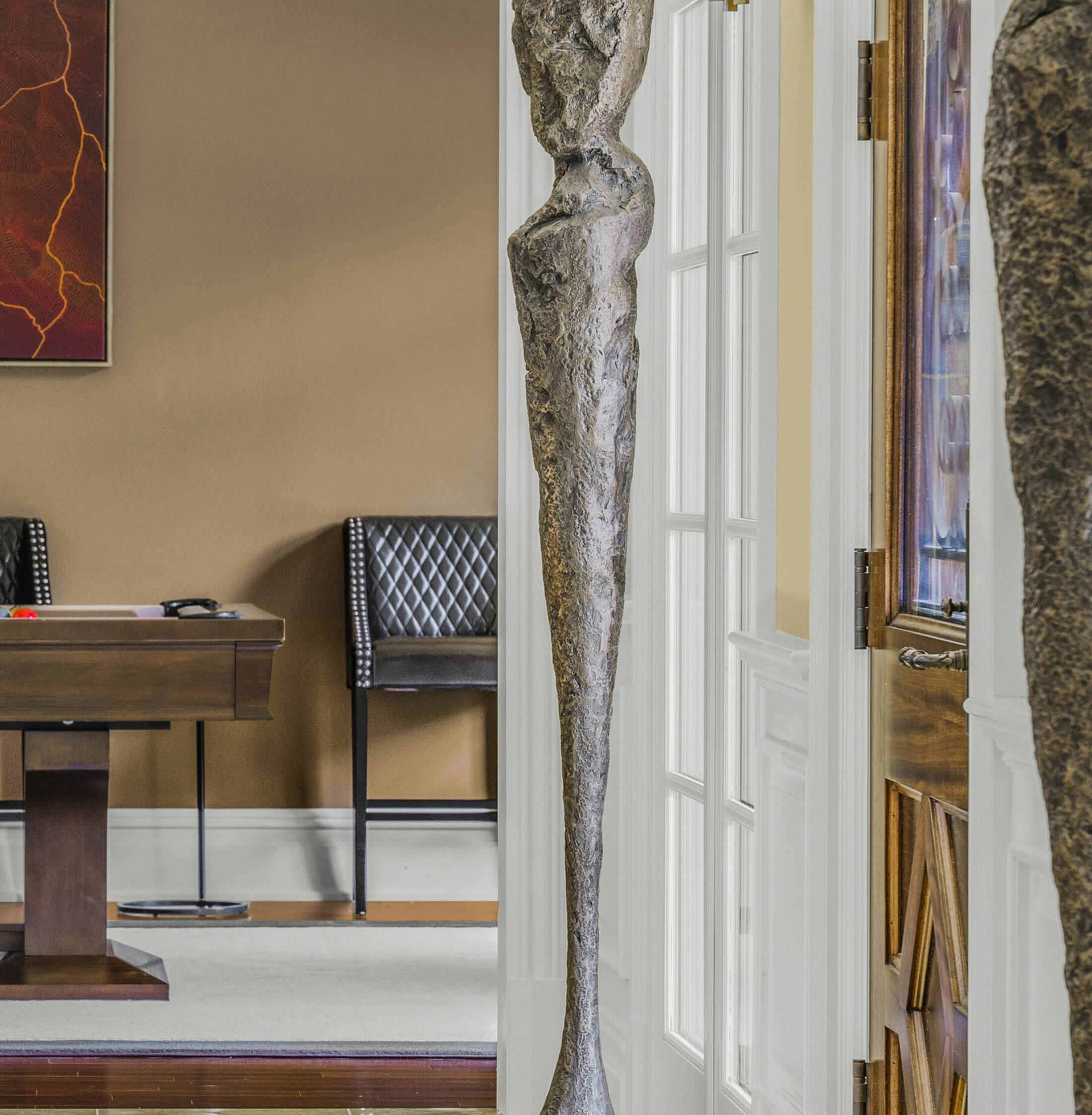 Millwork detail in the billiards room at 1315 Canal Road, Princeton