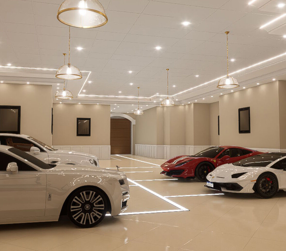 Rendering of the lower-level garage at 1315 Canal Road, Princeton